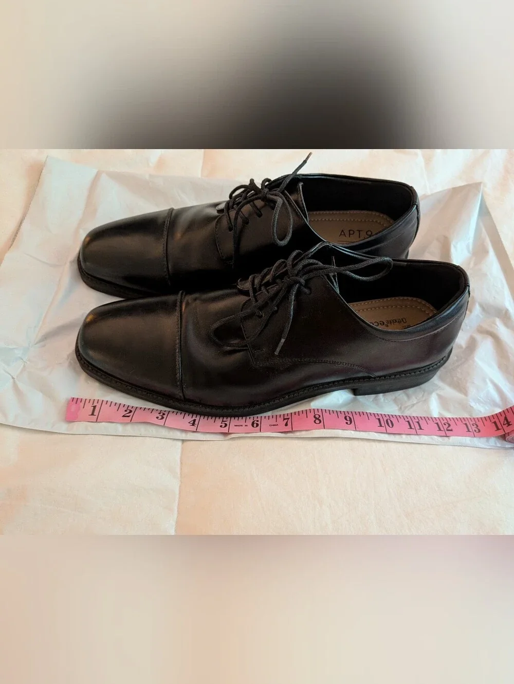 Men's Apt. 9 Black Cap-Toe Lace-Up Oxfords Size 12